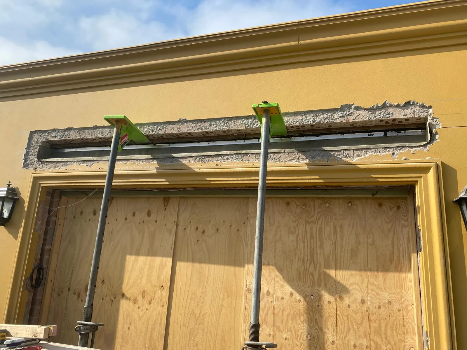 Cavity flashing remediation work on a Sydney brick wall