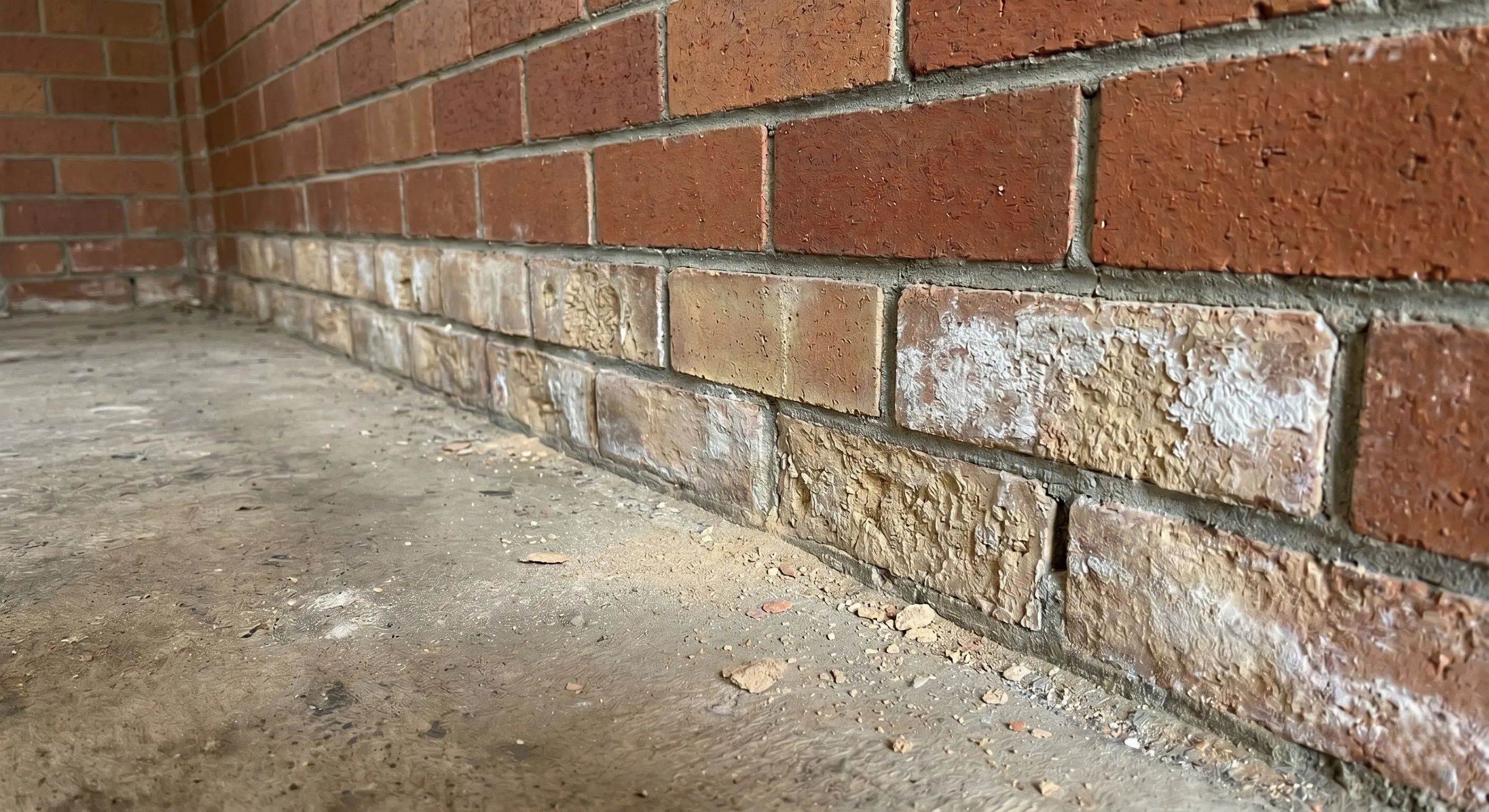 Fretting brick remediation work on a Sydney brick wall